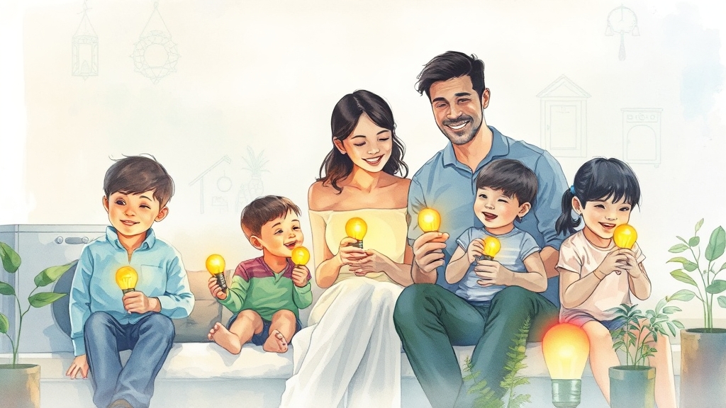 에너지 절약과 함께 활용하기 (watercolor 스타일)