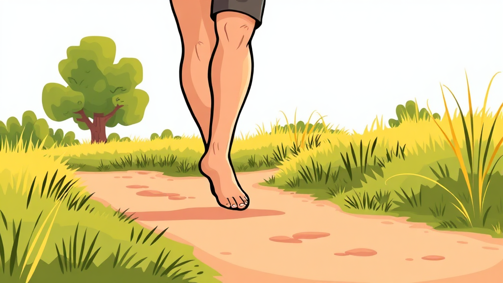 실천 가이드: 올바른 맨발걷기 방법과 주의사항 (cartoon 스타일)