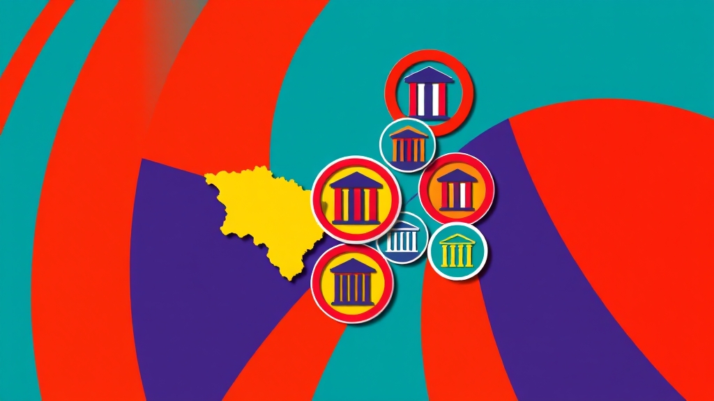 지역별 담당 은행 (popart 스타일)