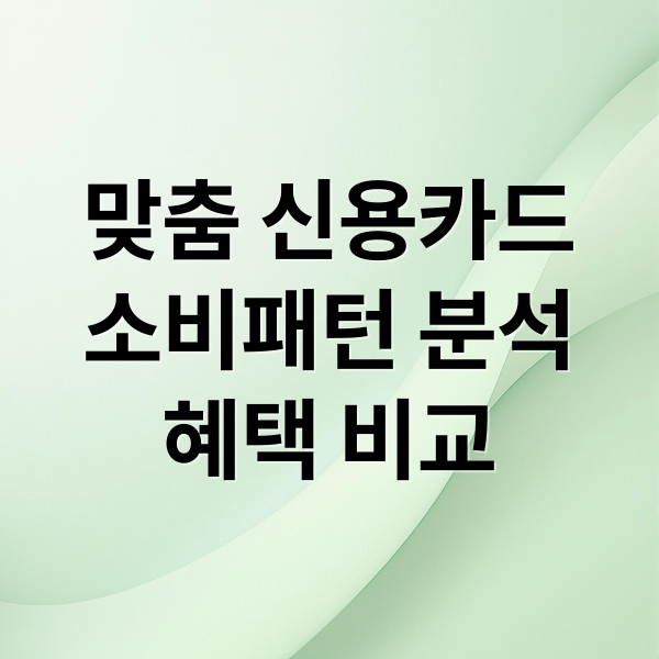 맞춤 신용카드
소비패턴 분석
혜택 비교 (신용카드 추천 혜택)