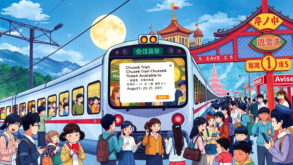 추석 기차표 예매 일정 (cartoon 스타일)