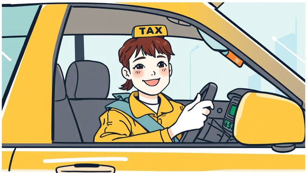 민생지원금으로 카카오 택시 결제하는 방법 (illustration 스타일)