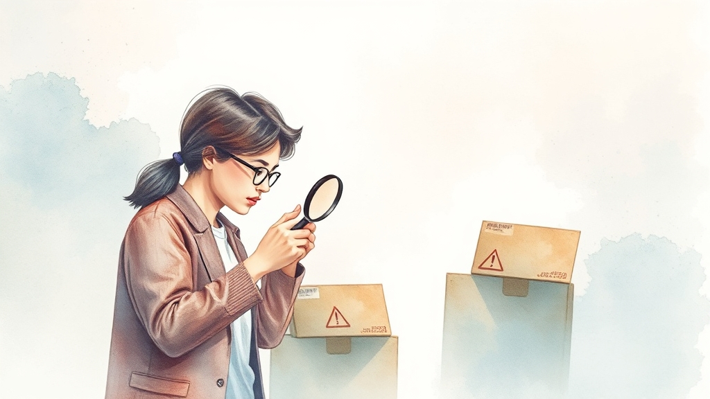 직구 시 주의사항 (watercolor 스타일)