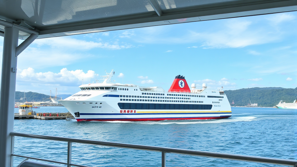 항구별 배편 정보 및 요금 비교 (realistic 스타일)