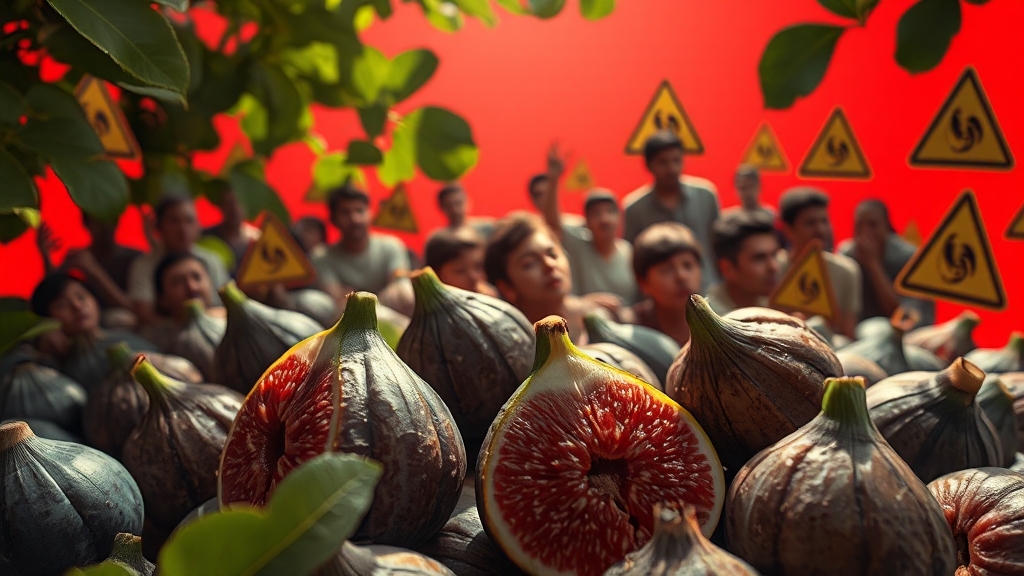 무화과 섭취 시 주의사항 (realistic 스타일)