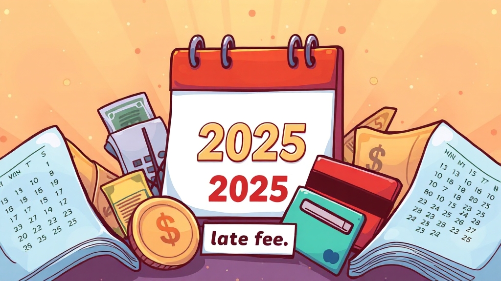 재산세 납부 기한과 가산금 방지 (cartoon 스타일)