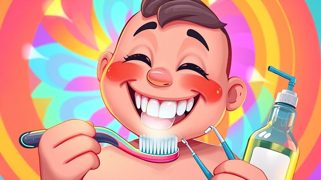 데일리 구강 케어 습관의 중요성 (illustration 스타일)