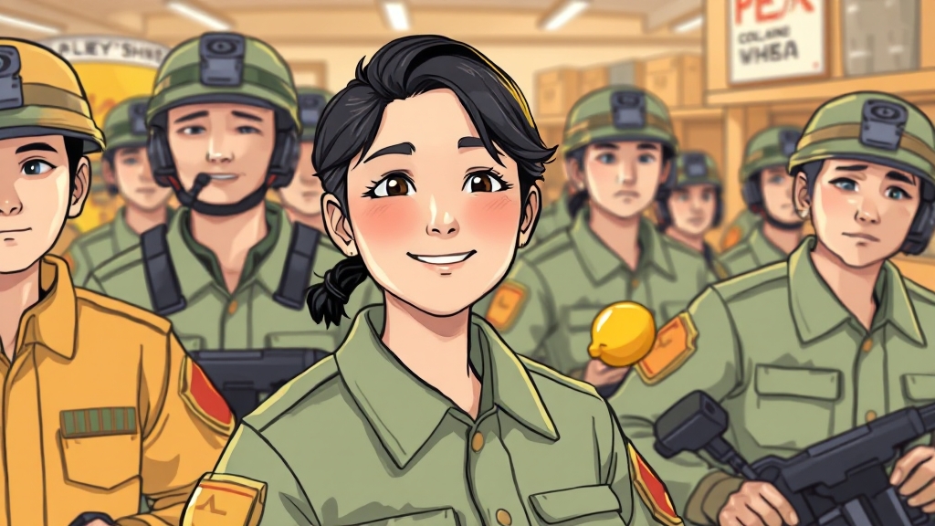 군인 피부 및 뼈 건강 관리 (cartoon 스타일)