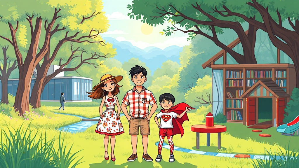 인기 시설 & 프로그램 (cartoon 스타일)
