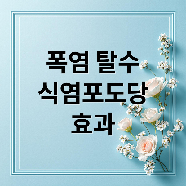 폭염 탈수
식염포도당
효과 (식염포도당)