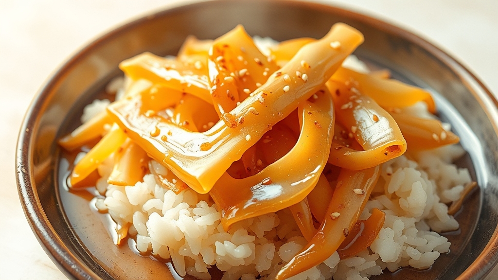 연근조림 양념 준비 (watercolor 스타일)