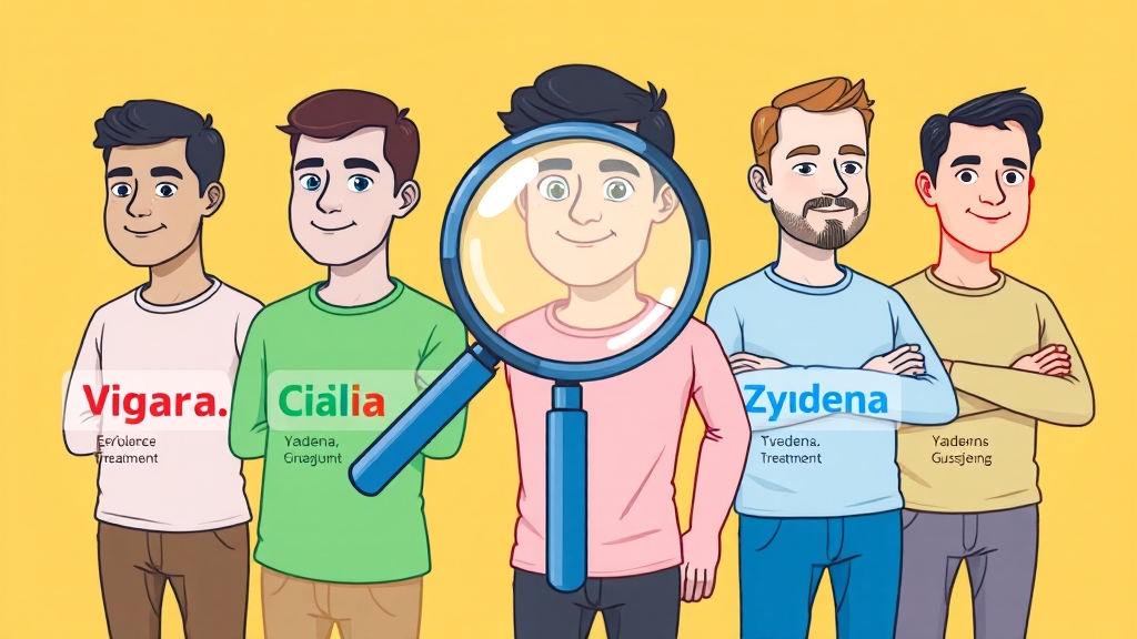 발기부전 치료제, 나에게 맞는 건? (cartoon 스타일)