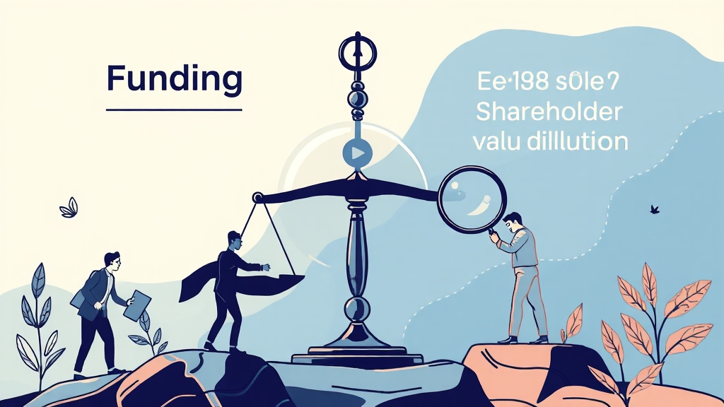 EB 발행 목적: 자금 조달 vs 주주 가치 희석? (illustration 스타일)
