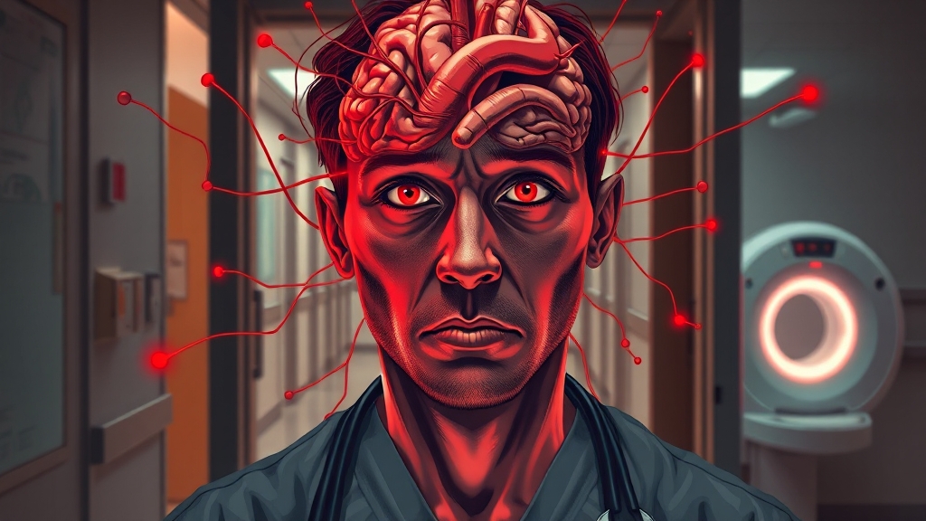 뇌혈관 & 심장 질환, 어지럼증과 연결고리 (illustration 스타일)