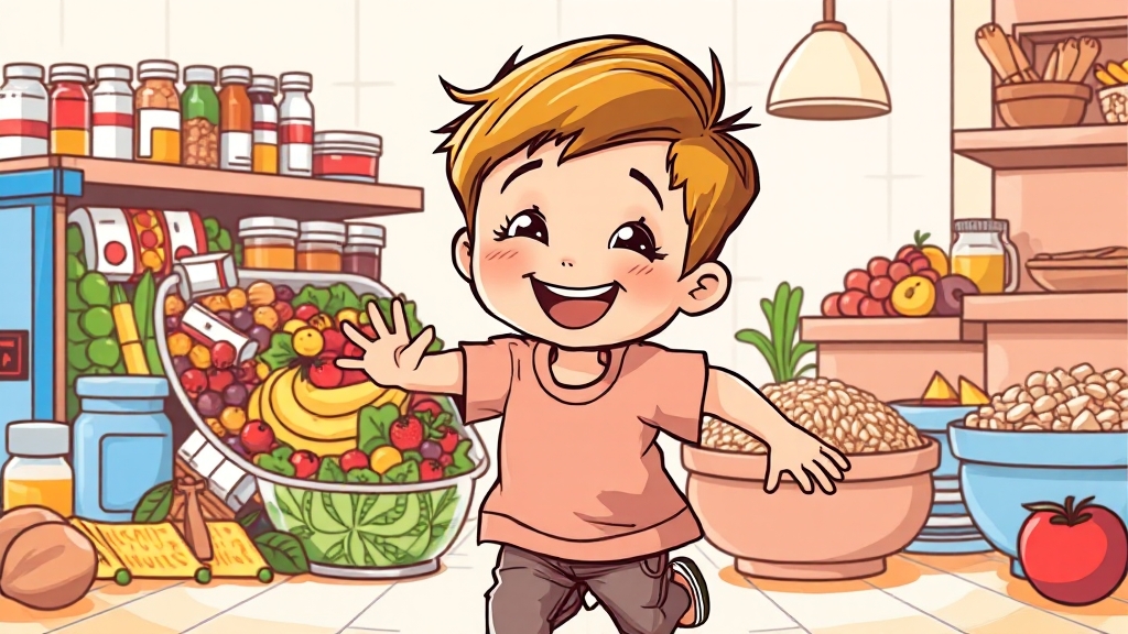 키 성장 영양제, 왜 필요할까? (cartoon 스타일)