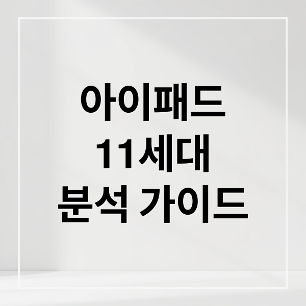 아이패드
11세대
분석 가이드 (아이패드 11세대)