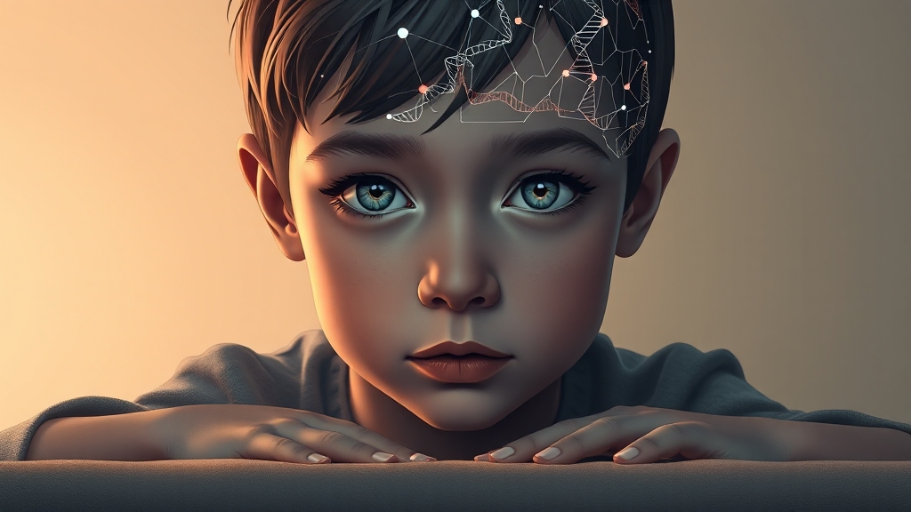 아스퍼거 증후군, 원인은 무엇일까요? (illustration 스타일)