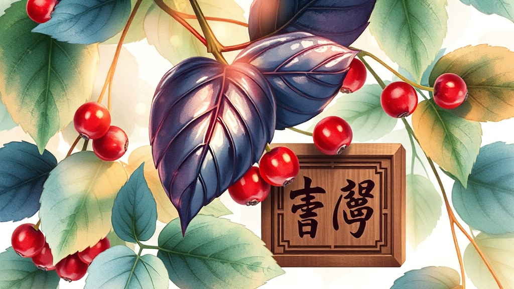 까마중 효능: 전통 & 현대 (illustration 스타일)