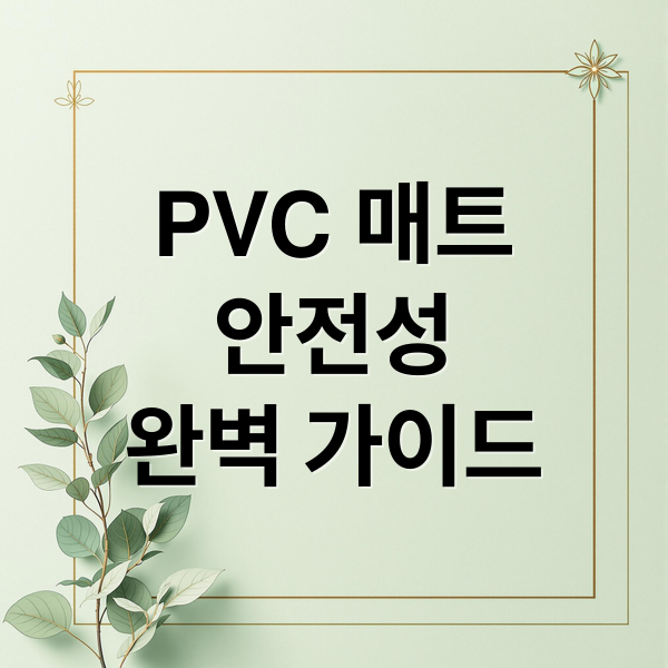 PVC 매트
안전성
완벽 가이드 (PVC 매트 안전성)