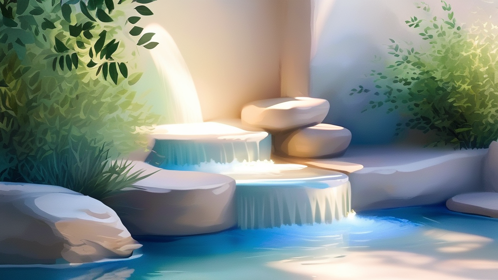 베르베린의 핵심 효능: 혈당 관리 (watercolor 스타일)