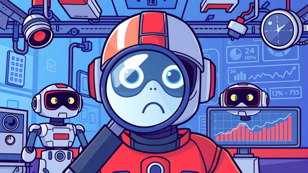 지속적인 모니터링 및 자동화 (cartoon 스타일)