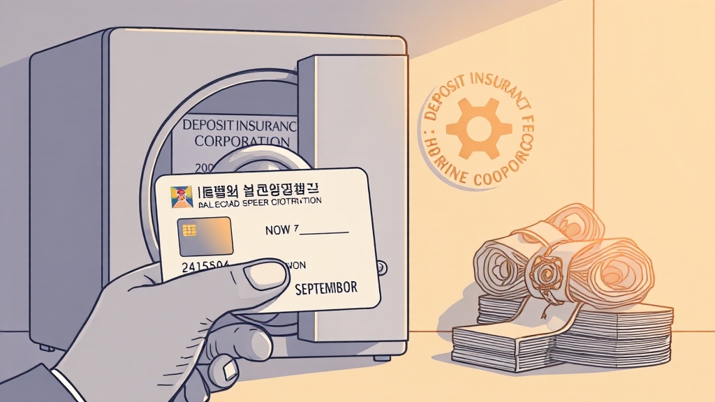 예금보험금 지급 절차 및 한도 (illustration 스타일)