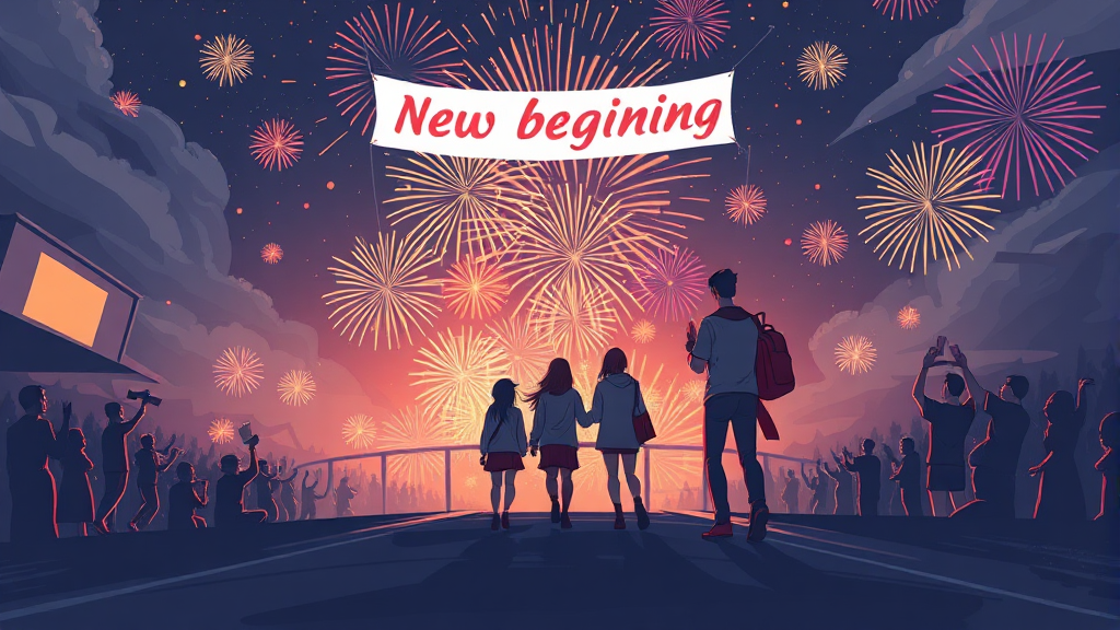 컴백 의미, 새로운 시작! (illustration 스타일)