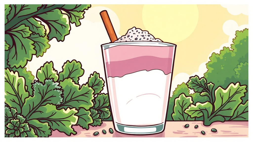 컬리케일 분말, 무엇일까요? (cartoon 스타일)