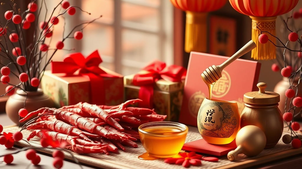 건강 선물세트 추천 & 효능 (realistic 스타일)