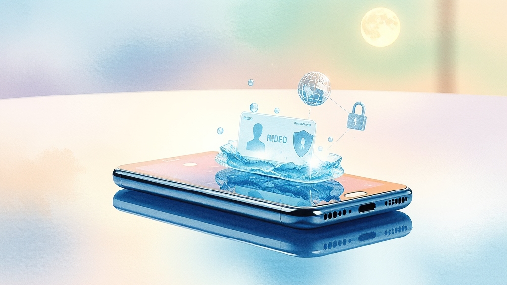 모바일 주민등록증이란? (watercolor 스타일)