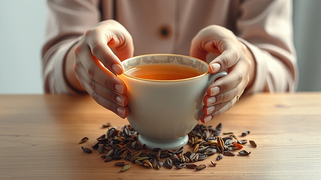 루이보스티 섭취 시 주의사항 (realistic 스타일)