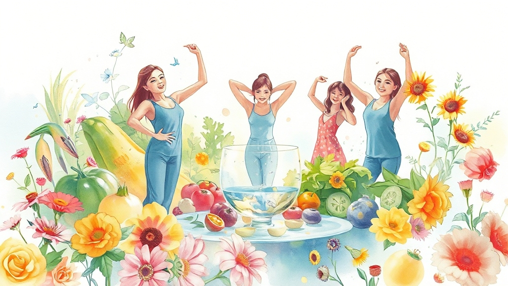 보양식 섭취 시 주의사항 (watercolor 스타일)