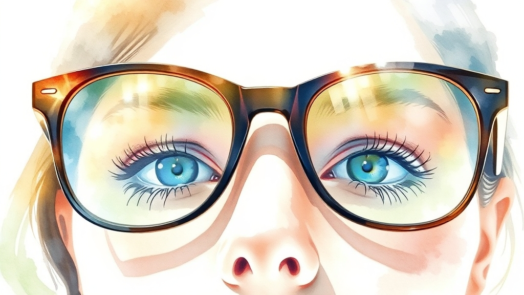 백내장 수술 후 관리 (watercolor 스타일)