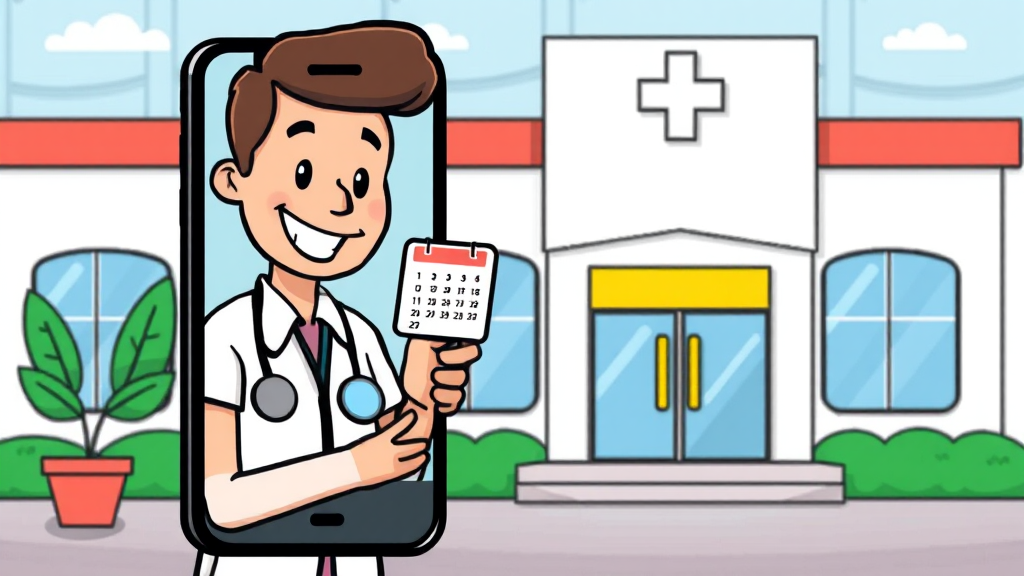 건강검진, 어떻게 예약할까요? (cartoon 스타일)