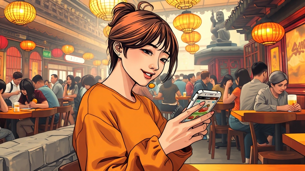 식당 분위기 & 이용 꿀팁 대방출 (illustration 스타일)