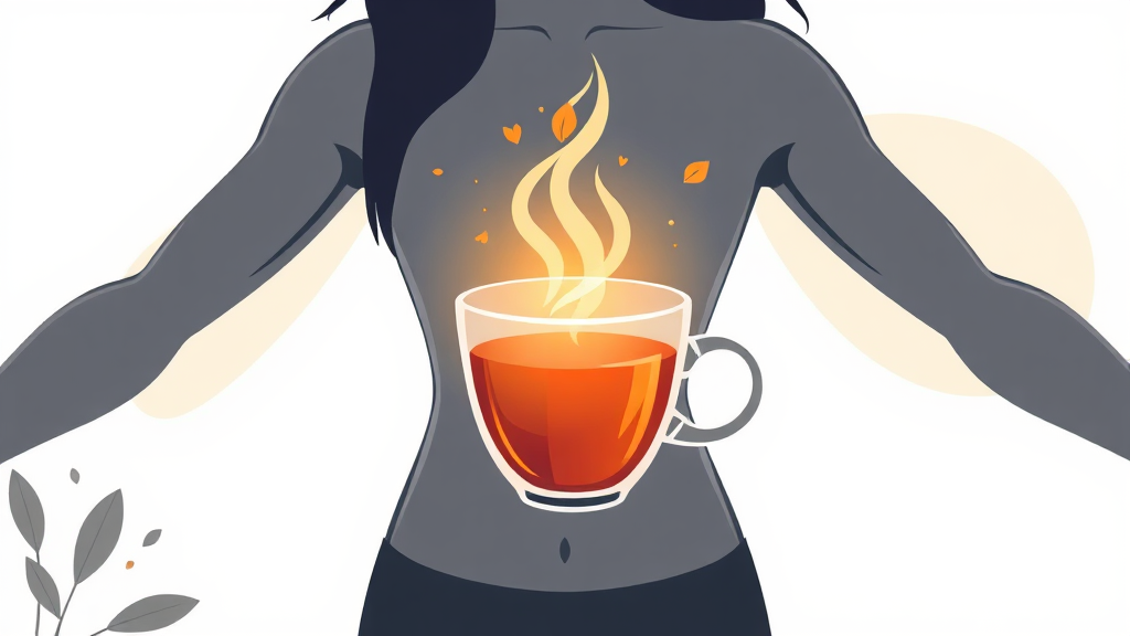 우롱차의 놀라운 효능: 건강과 몸매 관리에 미치는 영향 (illustration 스타일)