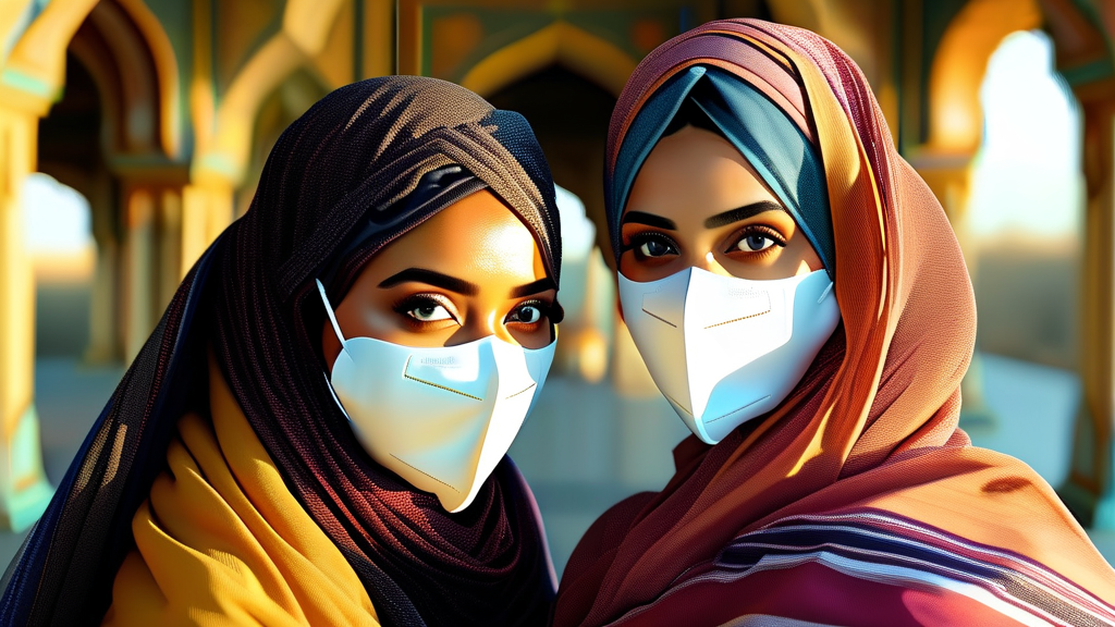 건강하고 즐거운 여행을 위한 미세먼지 대처법 (realistic 스타일)