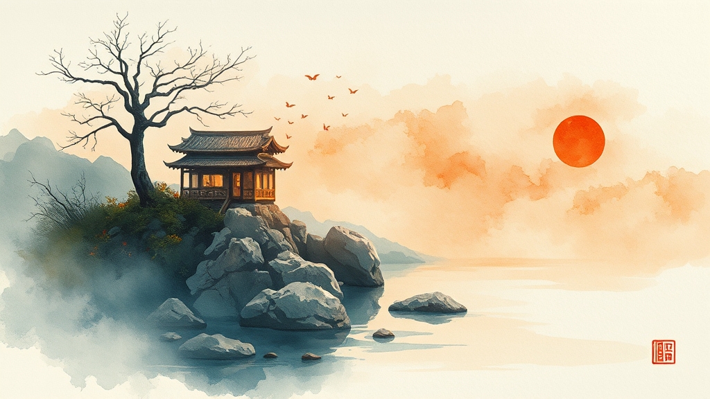 실내 디자인 및 공간 (watercolor 스타일)