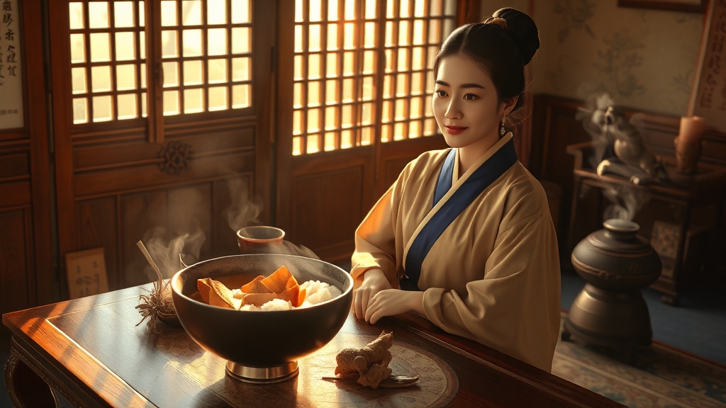 복날의 의미와 유래 (realistic 스타일)