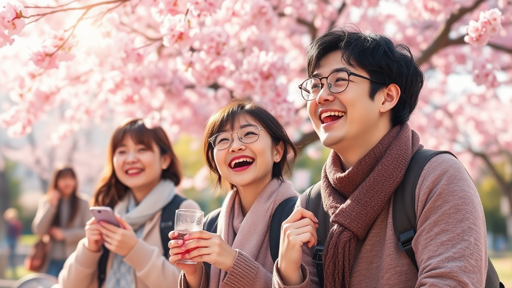 벚꽃놀이 꿀팁: 완벽한 봄 나들이 계획 세우기 (realistic 스타일)