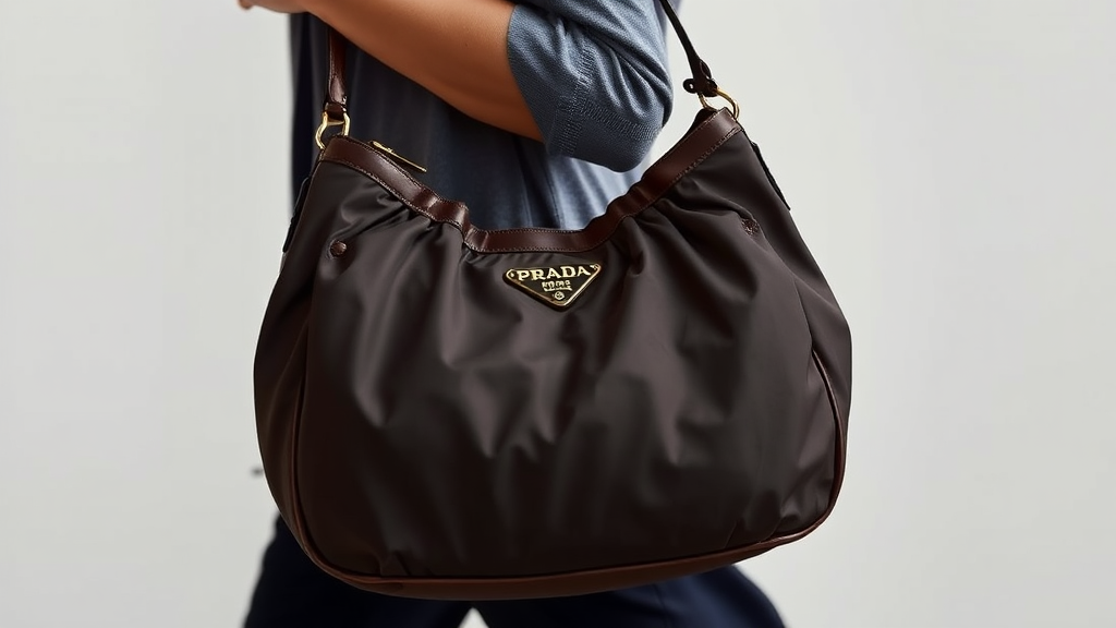 디자인과 소재의 완벽한 조화: 프라다 호보백의 특징 (realistic 스타일)