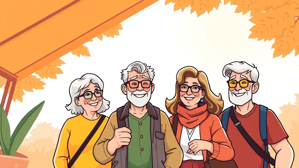 중장년 맞춤 일자리 검색 기능 (cartoon 스타일)