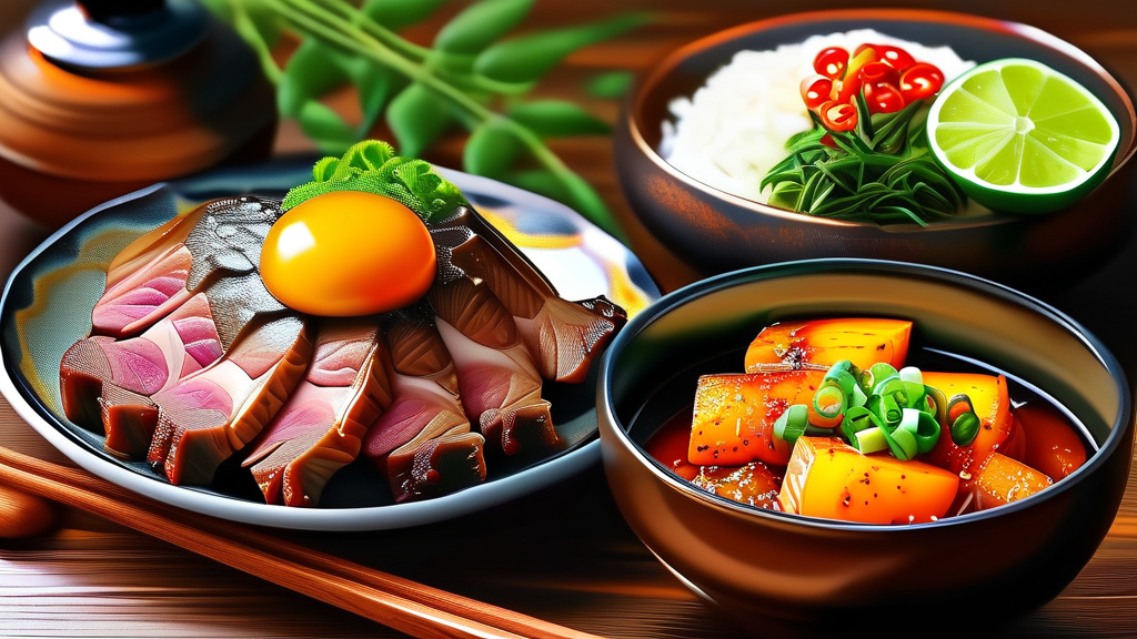 명이나물 맛있게 즐기는 다양한 레시피 (realistic 스타일)
