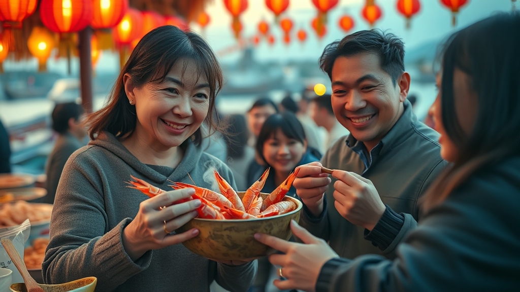 남당항 대하축제, 놓치지 마세요! (realistic 스타일)