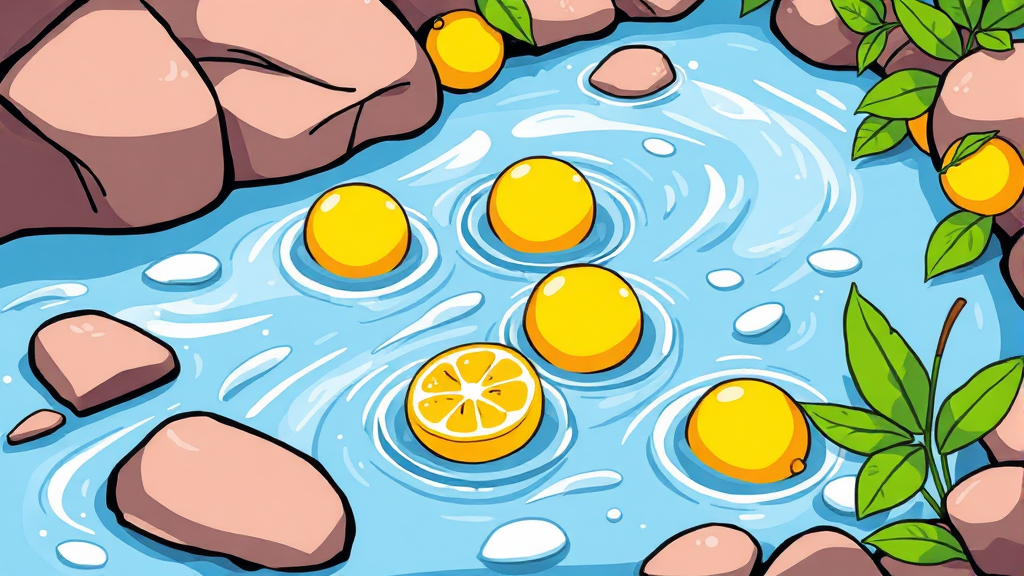 여성 요로결석 예방 및 재발 방지 (cartoon 스타일)