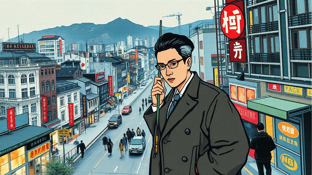김병기의 예술 여정 (cartoon 스타일)