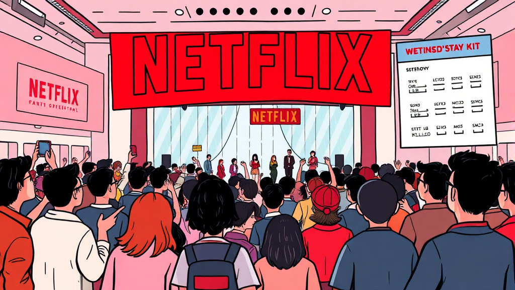 넷플릭스 팬 이벤트, 참여 준비는? (cartoon 스타일)