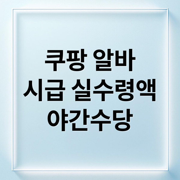 쿠팡 알바
시급 실수령액
야간수당 (쿠팡물류센터 알바 실수령액)