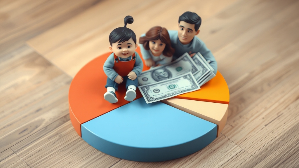 양육비 분담 비율 예시 (realistic 스타일)