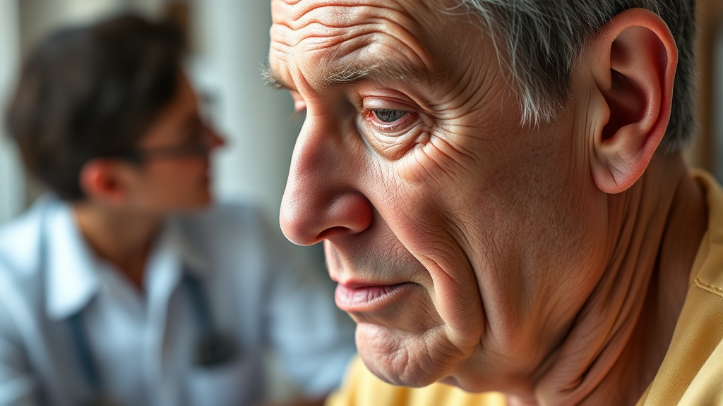 FAST 점검법: 뇌졸중 전조 증상 빠르게 확인하기 (realistic 스타일)